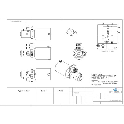 AGREGAT HYDRAULICZNY DO WINDY 24VDC 2,2 kW 2,1CCM ZBIORNIK 8L TWORZYWO SZTUCZNE
